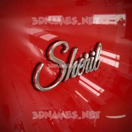 sheril in Car Paint style - 3D name wallpaper