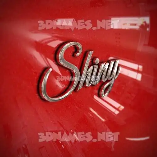 shiny in Car Paint style - 3D name wallpaper