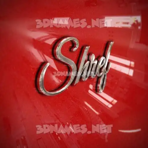 shref in Car Paint style - 3D name wallpaper