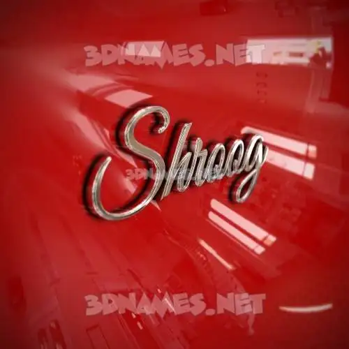 shroog in Car Paint style - 3D name wallpaper