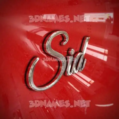 sid in Car Paint style - 3D name wallpaper