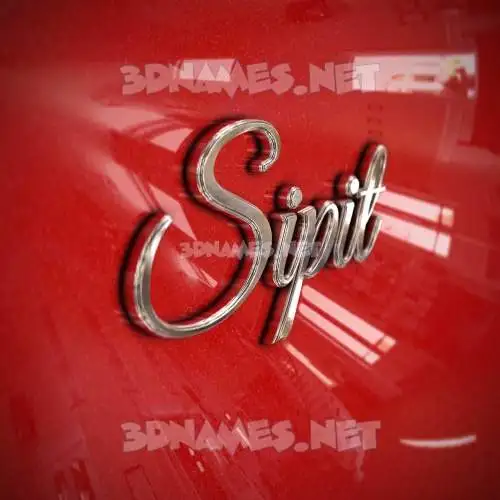 sipit in Car Paint style - 3D name wallpaper sipit in Car Paint style - 3D name wallpaper