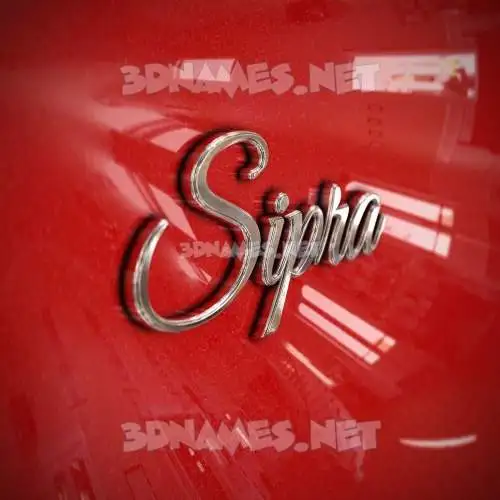 sipra in Car Paint style - 3D name wallpaper sipra in Car Paint style - 3D name wallpaper