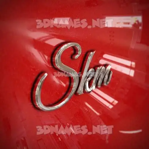skm in Car Paint style - 3D name wallpaper