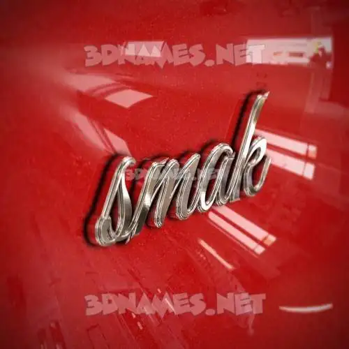 smak in Car Paint style - 3D name wallpaper