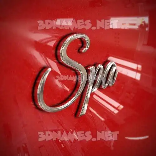 spa in Car Paint style - 3D name wallpaper spa in Car Paint style - 3D name wallpaper