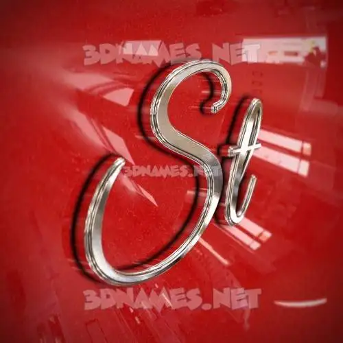 st in Car Paint style - 3D name wallpaper