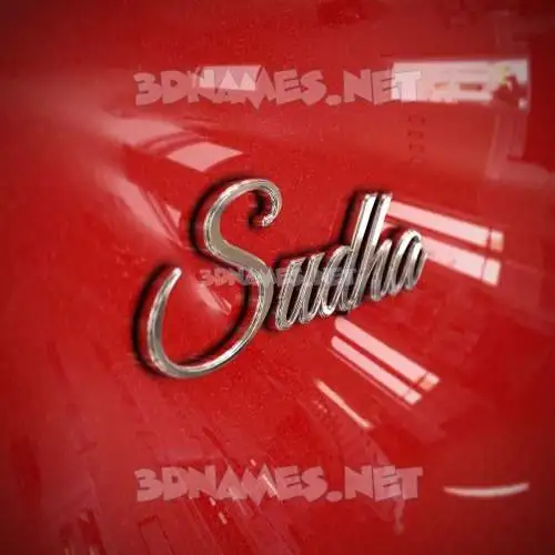 sudha in Car Paint style - 3D name wallpaper