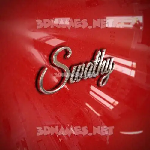 swathy in Car Paint style - 3D name wallpaper