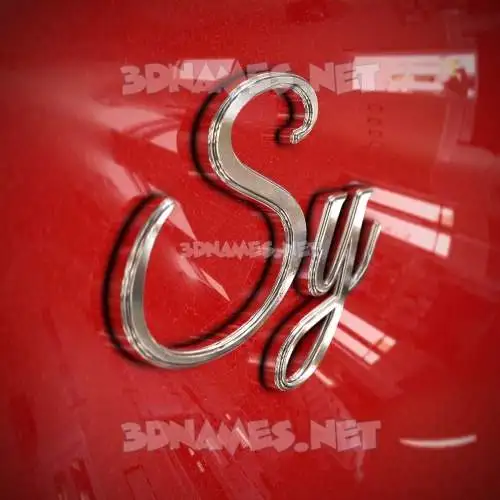 sy in Car Paint style - 3D name wallpaper