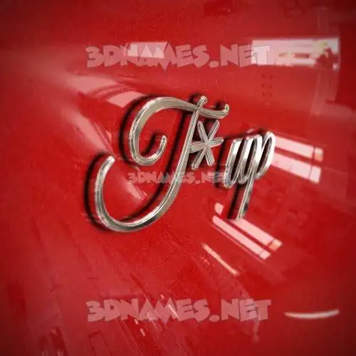 t up in Car Paint style - 3D name wallpaper