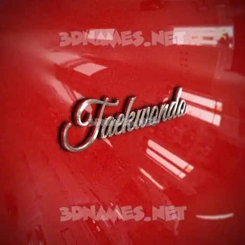 taekwondo in Car Paint style - 3D name wallpaper taekwondo in Car Paint style - 3D name wallpaper