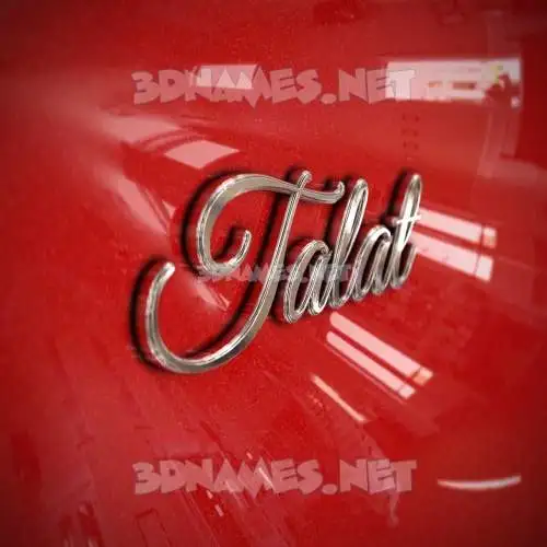 talat in Car Paint style - 3D name wallpaper talat in Car Paint style - 3D name wallpaper