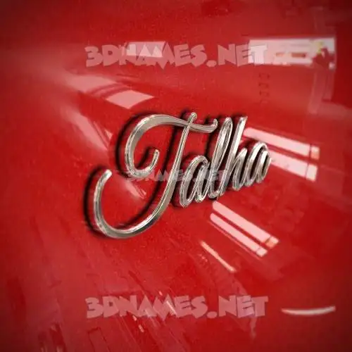 talha in Car Paint style - 3D name wallpaper