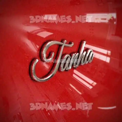 tanha in Car Paint style - 3D name wallpaper