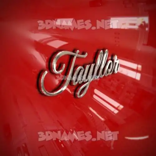 tayllor in Car Paint style - 3D name wallpaper tayllor in Car Paint style - 3D name wallpaper