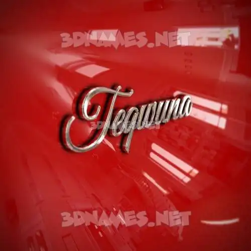 teqwuna in Car Paint style - 3D name wallpaper teqwuna in Car Paint style - 3D name wallpaper