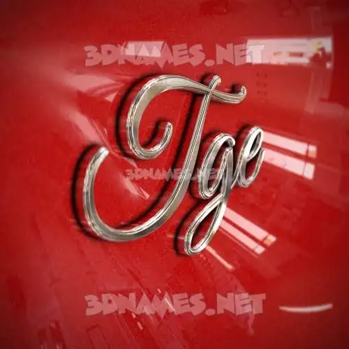 tge in Car Paint style - 3D name wallpaper tge in Car Paint style - 3D name wallpaper