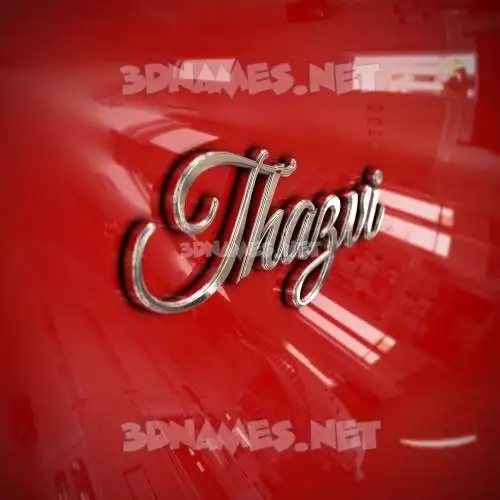 thazvi in Car Paint style - 3D name wallpaper thazvi in Car Paint style - 3D name wallpaper