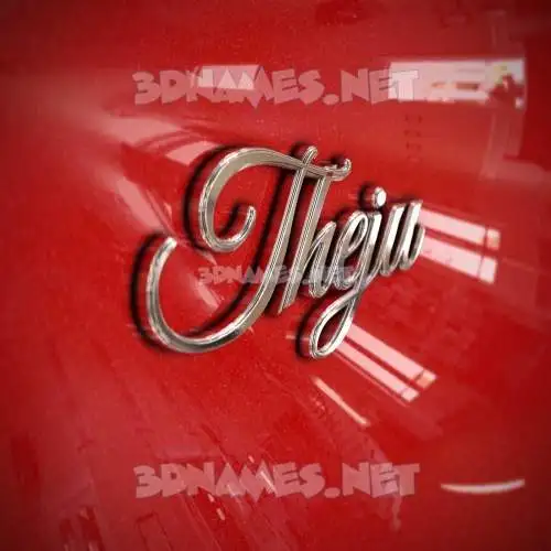 theju in Car Paint style - 3D name wallpaper theju in Car Paint style - 3D name wallpaper