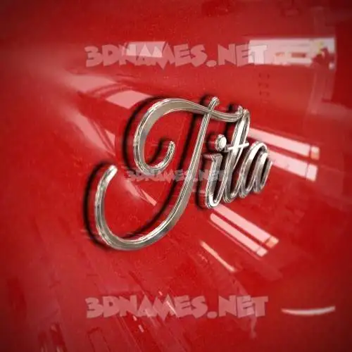 tita in Car Paint style - 3D name wallpaper tita in Car Paint style - 3D name wallpaper
