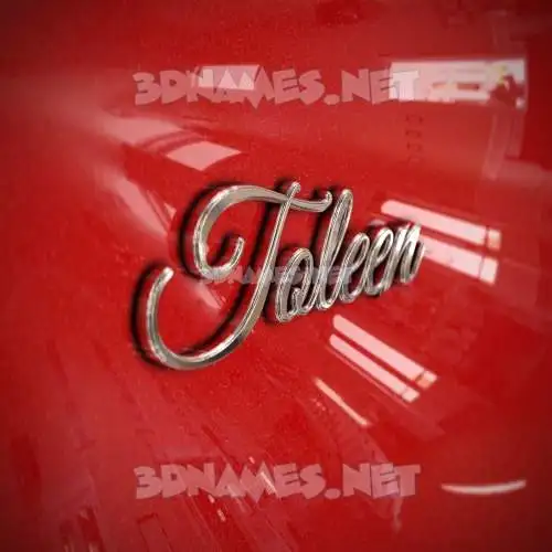 toleen in Car Paint style - 3D name wallpaper