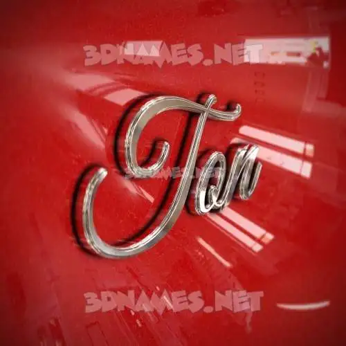 ton in Car Paint style - 3D name wallpaper