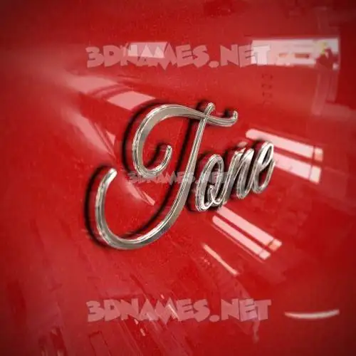 tone in Car Paint style - 3D name wallpaper