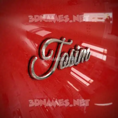 tosim in Car Paint style - 3D name wallpaper tosim in Car Paint style - 3D name wallpaper