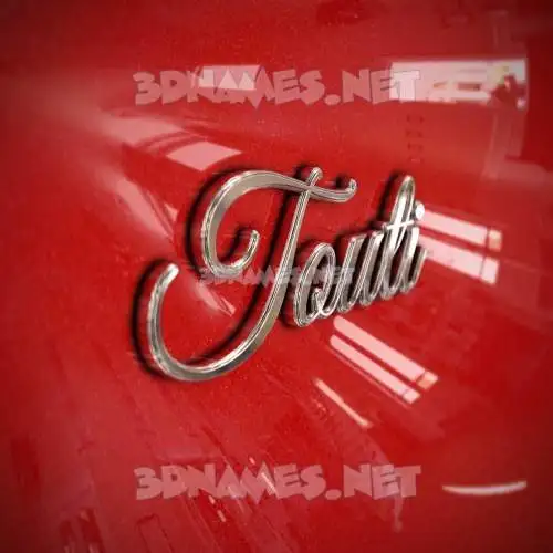 touti in Car Paint style - 3D name wallpaper touti in Car Paint style - 3D name wallpaper