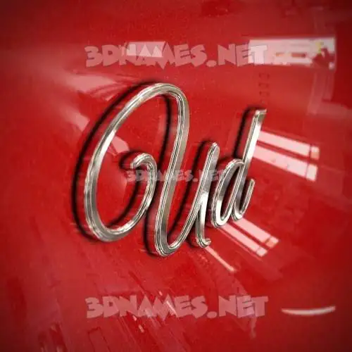 ud in Car Paint style - 3D name wallpaper