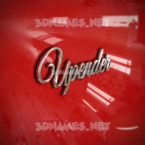 upender in Car Paint style - 3D name wallpaper upender in Car Paint style - 3D name wallpaper