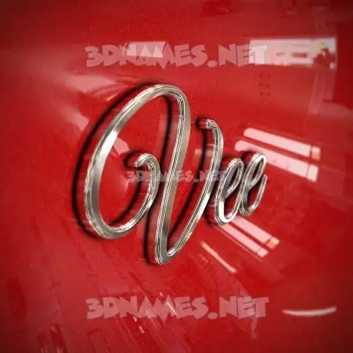 vee in Car Paint style - 3D name wallpaper