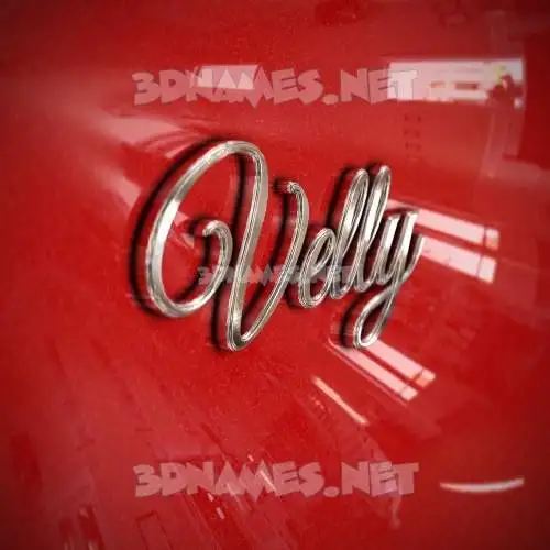 velly in Car Paint style - 3D name wallpaper