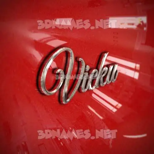 vicku in Car Paint style - 3D name wallpaper