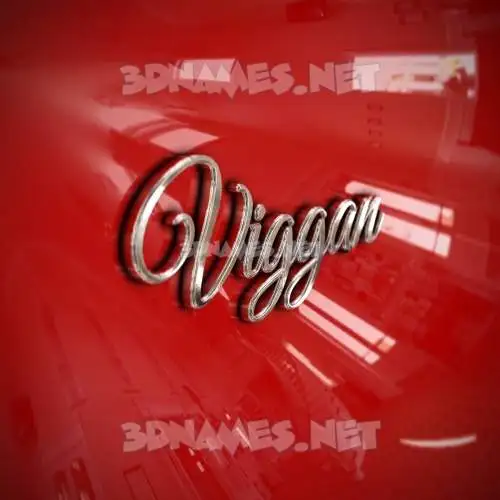 viggan in Car Paint style - 3D name wallpaper