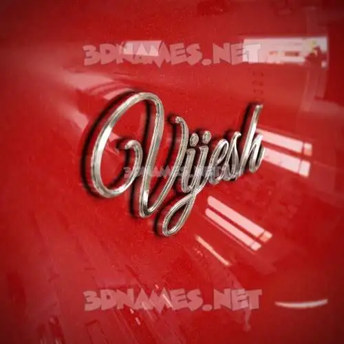 vijesh in Car Paint style - 3D name wallpaper
