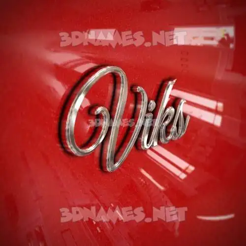 viks in Car Paint style - 3D name wallpaper