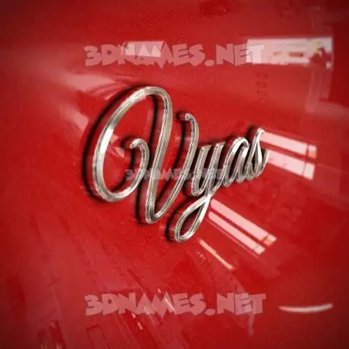 vyas in Car Paint style - 3D name wallpaper