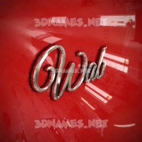wab in Car Paint style - 3D name wallpaper wab in Car Paint style - 3D name wallpaper