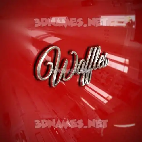 waffles in Car Paint style - 3D name wallpaper waffles in Car Paint style - 3D name wallpaper