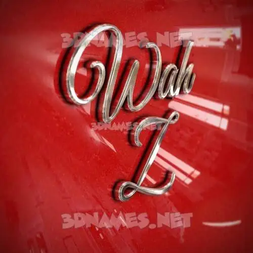 wah z in Car Paint style - 3D name wallpaper wah z in Car Paint style - 3D name wallpaper