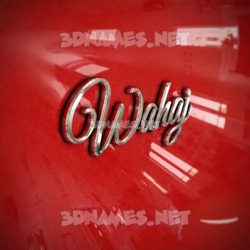 wahaj in Car Paint style - 3D name wallpaper wahaj in Car Paint style - 3D name wallpaper