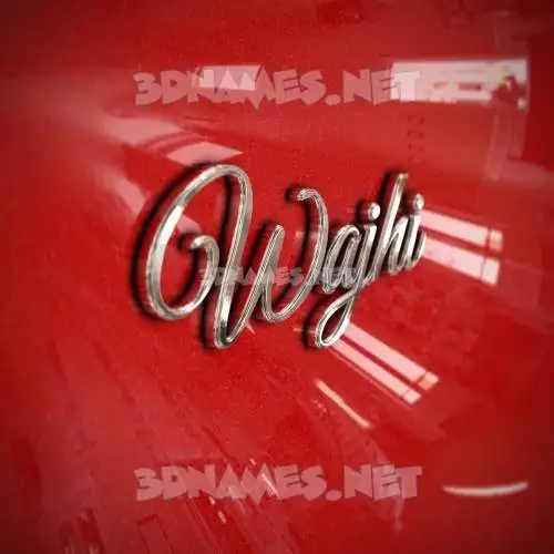 wajhi in Car Paint style - 3D name wallpaper wajhi in Car Paint style - 3D name wallpaper