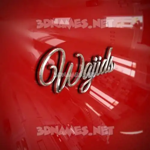 wajids in Car Paint style - 3D name wallpaper wajids in Car Paint style - 3D name wallpaper