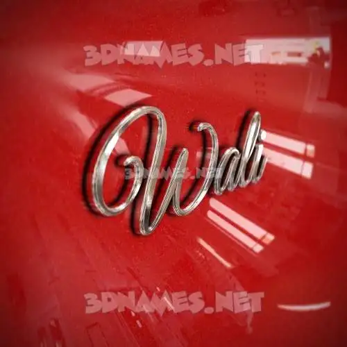 wali in Car Paint style - 3D name wallpaper