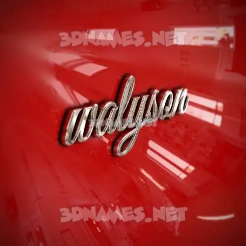 walyson in Car Paint style - 3D name wallpaper walyson in Car Paint style - 3D name wallpaper