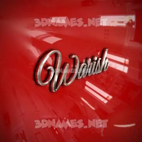 warish in Car Paint style - 3D name wallpaper warish in Car Paint style - 3D name wallpaper