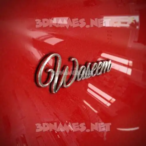 waseem in Car Paint style - 3D name wallpaper