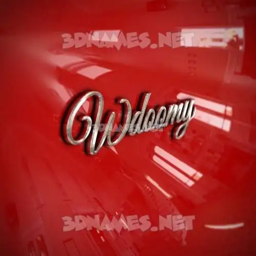 wdoomy in Car Paint style - 3D name wallpaper wdoomy in Car Paint style - 3D name wallpaper